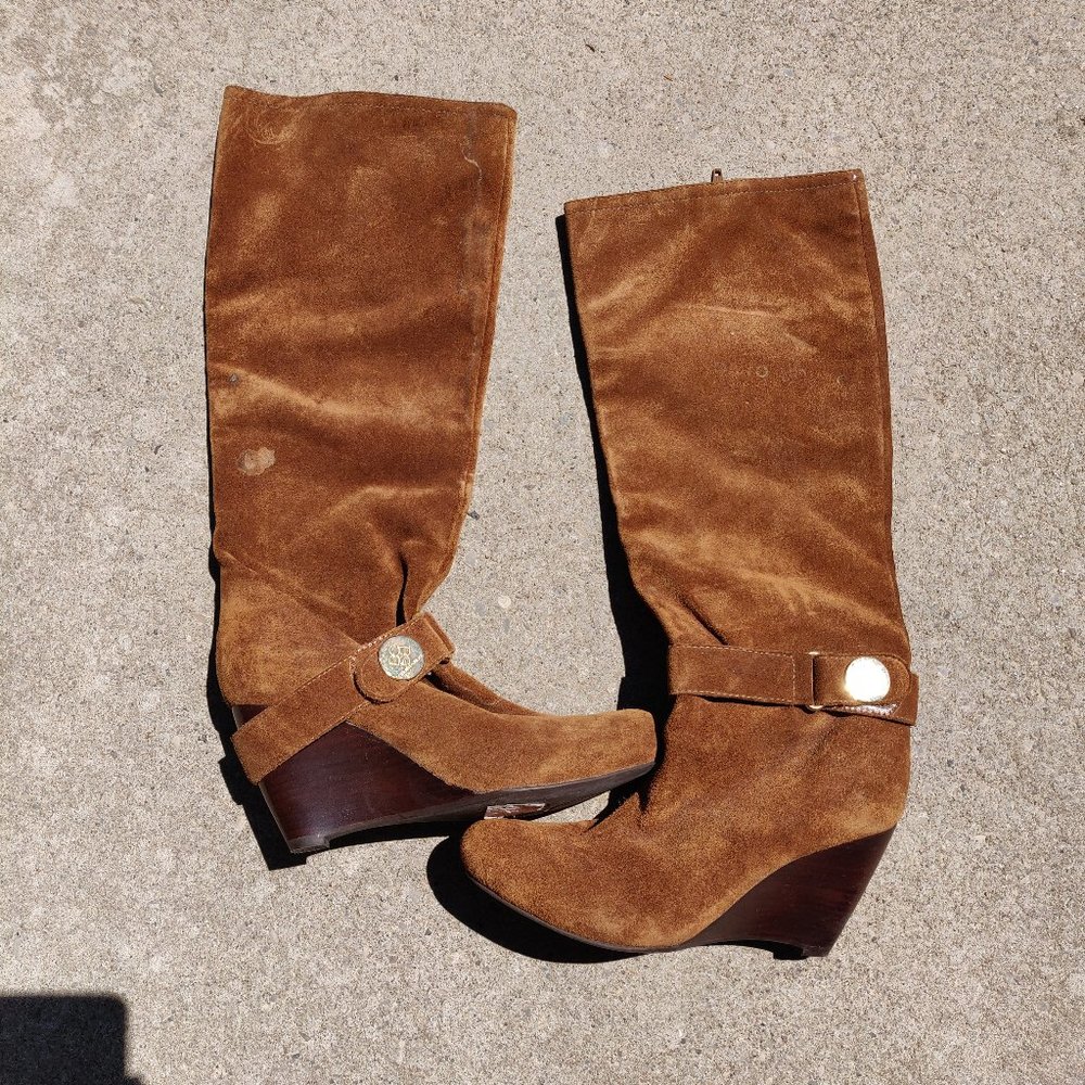 BCBG Brown Leather Boots